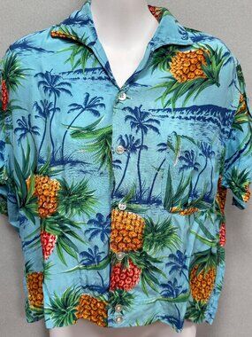 Vintage SEARS Aloha Hawaiian Camp Cabana Shirt - Medium - Rayon - MADE IN JAPAN